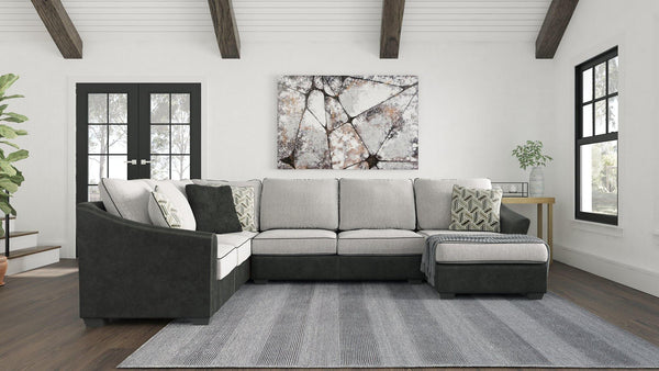 Bilgray 3Piece Sectional 55003S2 Pewter Contemporary Stationary Sectionals By AFI - sofafair.com