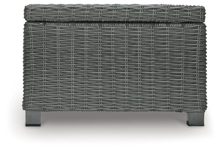 Elite Park Outdoor Coffee Table P518-701 Black/Gray Casual Outdoor Cocktail Table By Ashley - sofafair.com