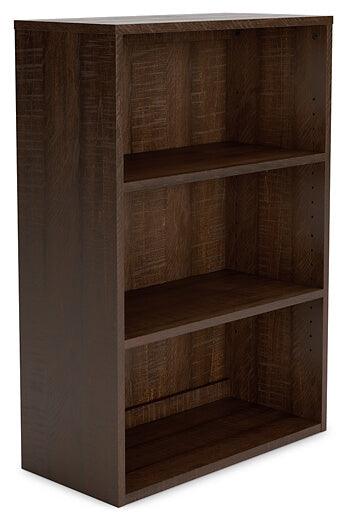 Camiburg 36" Bookcase H283-16 Brown/Beige Casual Home Office Storage By AFI - sofafair.com