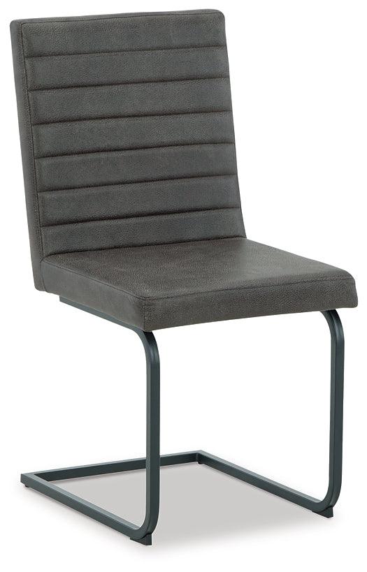 D449-02 Black/Gray Contemporary Strumford Dining Chair By Ashley - sofafair.com