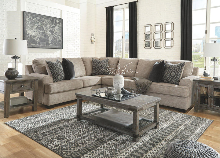 Bovarian 3Piece Sectional 56103S4 Stone Casual Stationary Sectionals By AFI - sofafair.com