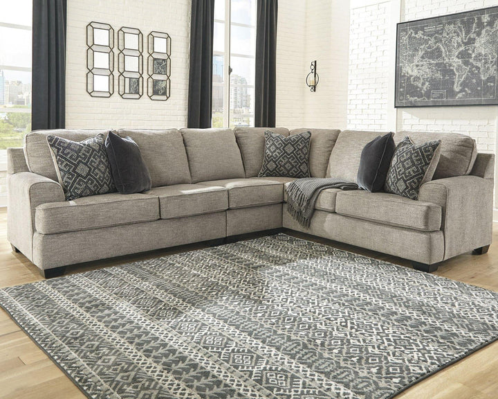 Bovarian 3Piece Sectional 56103S2 Stone Casual Stationary Sectionals By AFI - sofafair.com