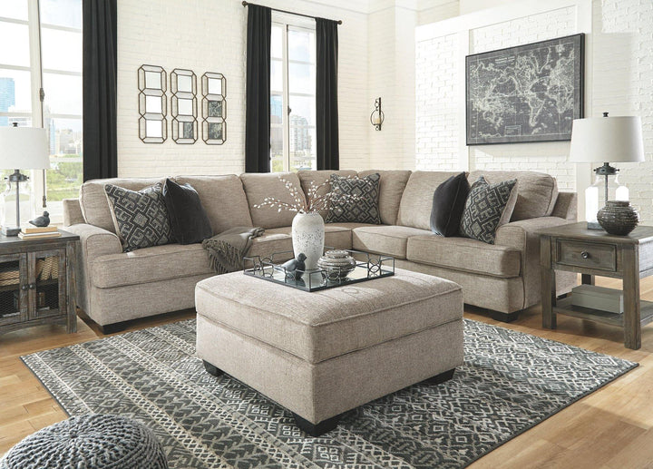 Bovarian 3Piece Sectional 56103S2 Stone Casual Stationary Sectionals By AFI - sofafair.com