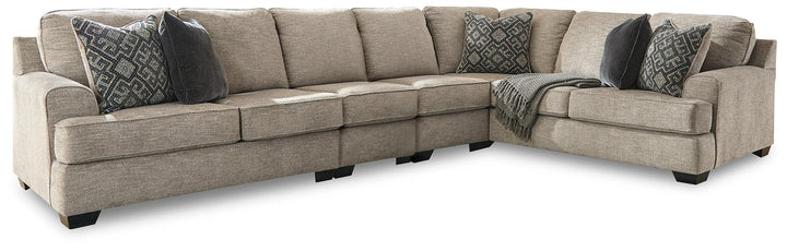 Bovarian 4Piece Sectional 56103S5 Stone Casual Stationary Sectionals By AFI - sofafair.com