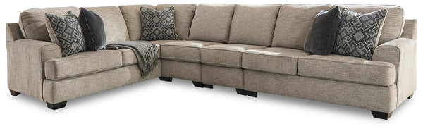 Bovarian 4Piece Sectional 56103S6 Stone Casual Stationary Sectionals By AFI - sofafair.com