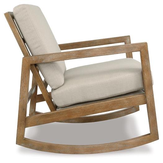 Novelda Rocker Accent Chair A3000081 Brown/Beige Casual Accent Chairs - Free Standing By Ashley - sofafair.com