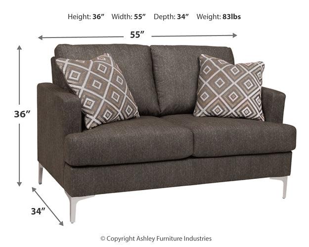 Arcola Sofa and Loveseat 82604U1 Black/Gray Contemporary Stationary Upholstery Package By Ashley - sofafair.com