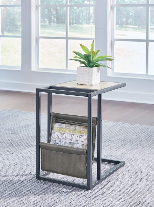 Freslowe Chairside End Table T931-107 Black/Gray Contemporary End Table Chair Side By Ashley - sofafair.com