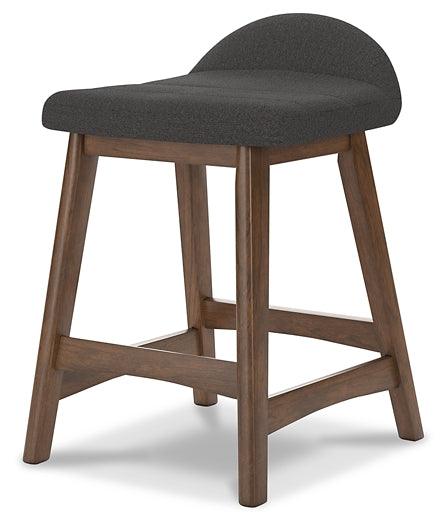 Lyncott Counter Height Bar Stool D615-224 Black/Gray Contemporary Barstool By Ashley - sofafair.com