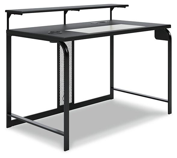 Lynxtyn 48" Home Office Desk H400-110 Black/Gray Contemporary Desks By Ashley - sofafair.com