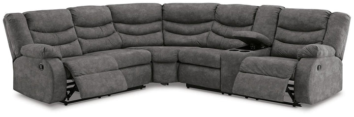 Partymate 2-Piece Reclining Sectional 36903S1 Brown/Beige Contemporary Motion Sectionals By Ashley - sofafair.com