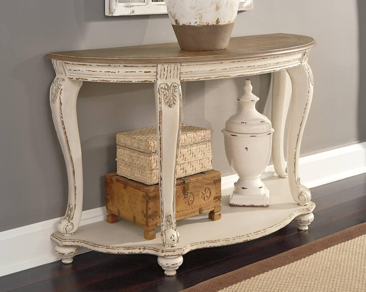 T743-4 White Casual Realyn Sofa Table By Ashley - sofafair.com