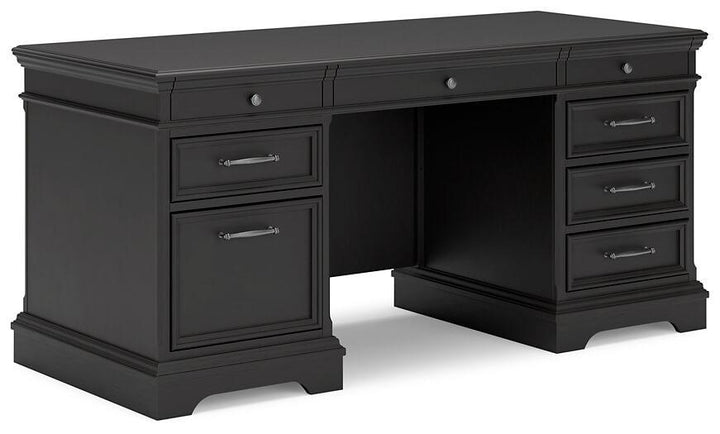 Beckincreek Home Office Desk H778H1 Black/Gray Traditional Desks By AFI - sofafair.com