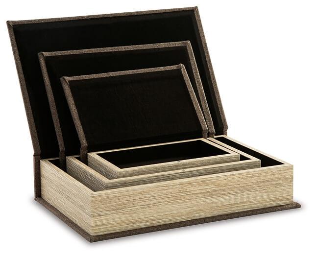 A2000488 Brown/Beige Casual Jolina Box (Set of 3) By AFI - sofafair.com