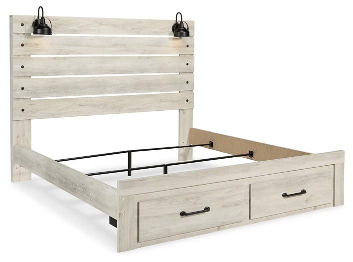 Cambeck King Panel Bed with 2 Storage Drawers B192B31 White Casual Master Beds By Ashley - sofafair.com