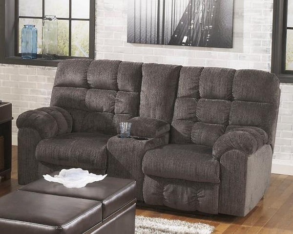 Acieona Reclining Loveseat with Console 5830094 Slate Contemporary Motion Sectionals By AFI - sofafair.com