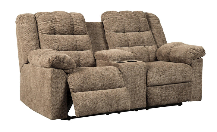 Workhorse Reclining Sofa and Loveseat 58401U1 Cocoa Contemporary Motion Upholstery Package By AFI - sofafair.com