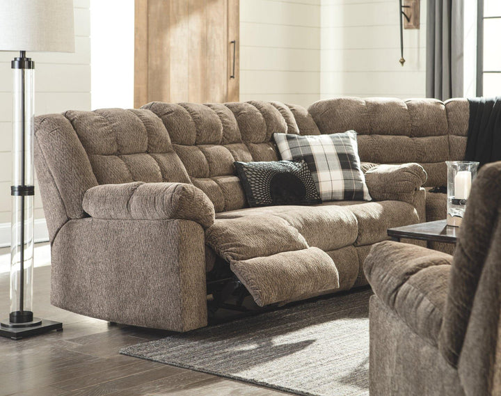 Workhorse Reclining Sofa 5840188 Cocoa Contemporary Motion Sectionals By AFI - sofafair.com