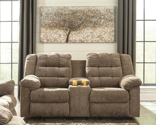 Workhorse Reclining Sofa and Loveseat 58401U1 Cocoa Contemporary Motion Upholstery Package By AFI - sofafair.com