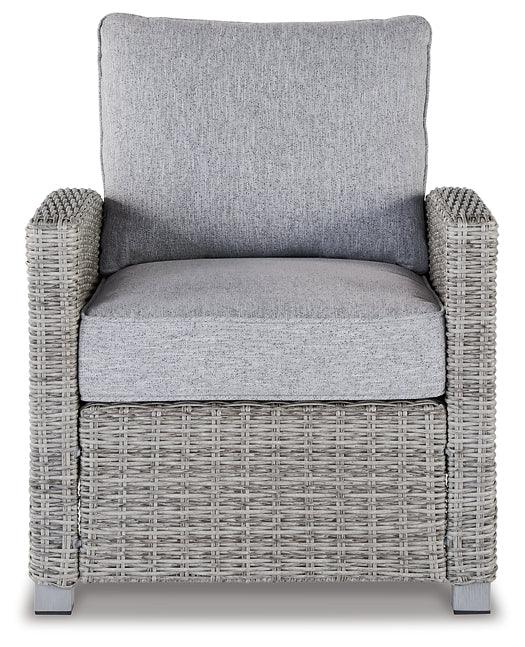 Naples Beach Lounge Chair with Cushion P439-820 Black/Gray Casual Outdoor Seating By Ashley - sofafair.com