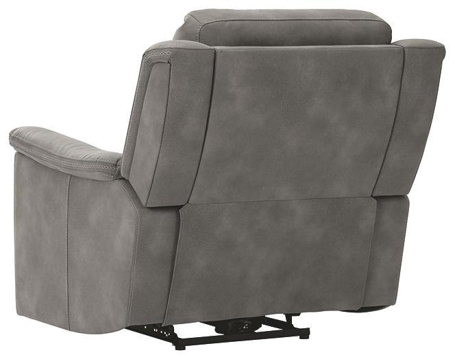 NextGen DuraPella Power Recliner 5930113 Slate Contemporary Motion Upholstery By AFI - sofafair.com