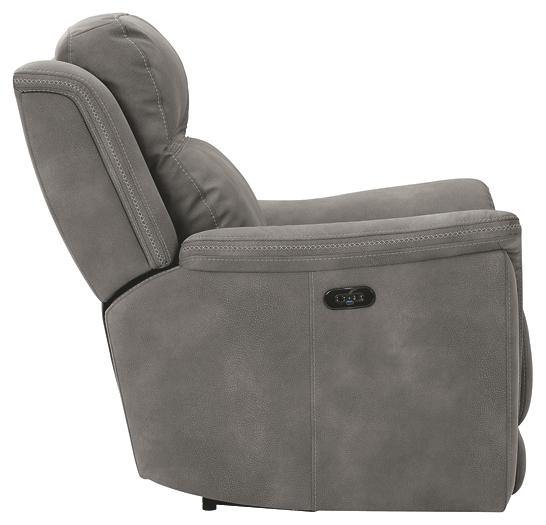 NextGen DuraPella Power Recliner 5930113 Slate Contemporary Motion Upholstery By AFI - sofafair.com