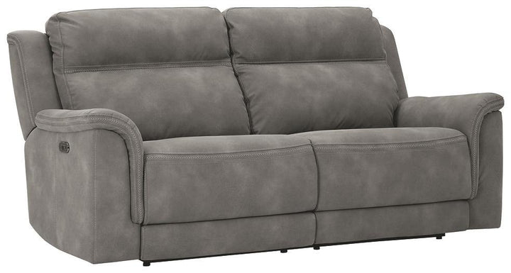 NextGen DuraPella Power Reclining Sofa 5930147 Slate Contemporary Motion Upholstery By AFI - sofafair.com