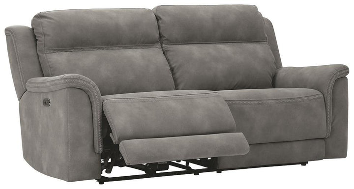 NextGen DuraPella Power Reclining Sofa 5930147 Slate Contemporary Motion Upholstery By AFI - sofafair.com