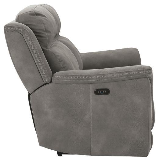 NextGen DuraPella Power Reclining Sofa 5930147 Slate Contemporary Motion Upholstery By AFI - sofafair.com