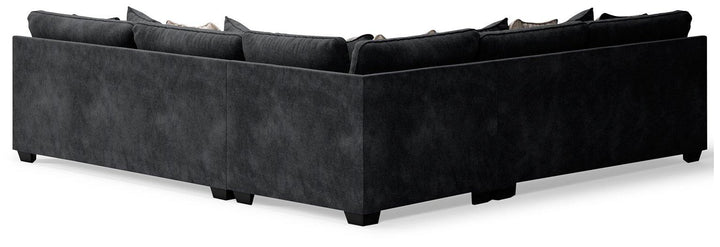 Lavernett 3Piece Sectional 59603S1 Charcoal Contemporary Stationary Sectionals By AFI - sofafair.com