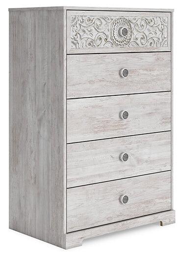 Paxberry Chest of Drawers EB1811-245 White Casual Master Bed Cases By AFI - sofafair.com