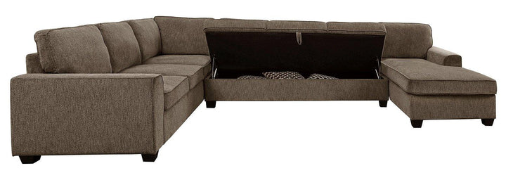 Provence transitional brown sectional 501686 Brown Sectional1 By coaster - sofafair.com