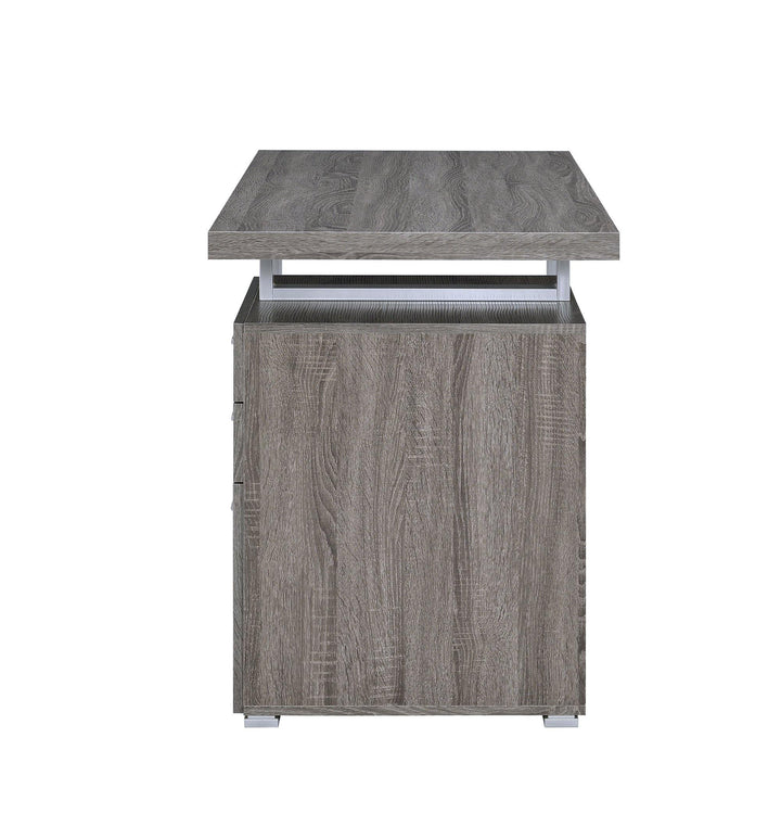 Brennan desk 800520 Weathered grey Casual Contemporary office desk By coaster - sofafair.com