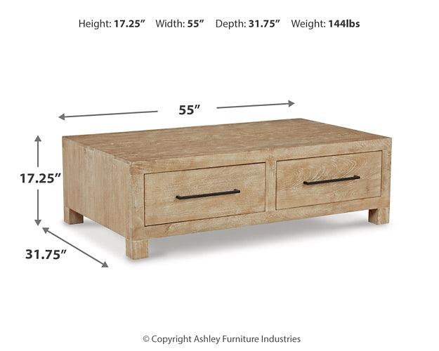 Belenburg Coffee Table T995-20 Brown/Beige Casual Cocktail Table By Ashley - sofafair.com