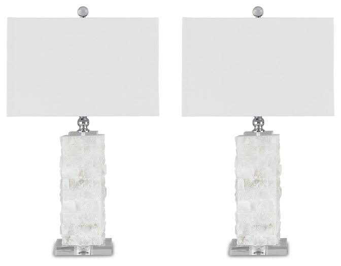 Malise Table Lamp (Set of 2) L429014X2 White Contemporary Table Lamp Pair By Ashley - sofafair.com