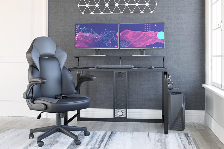 Lynxtyn 48" Home Office Desk H400-110 Black/Gray Contemporary Desks By Ashley - sofafair.com