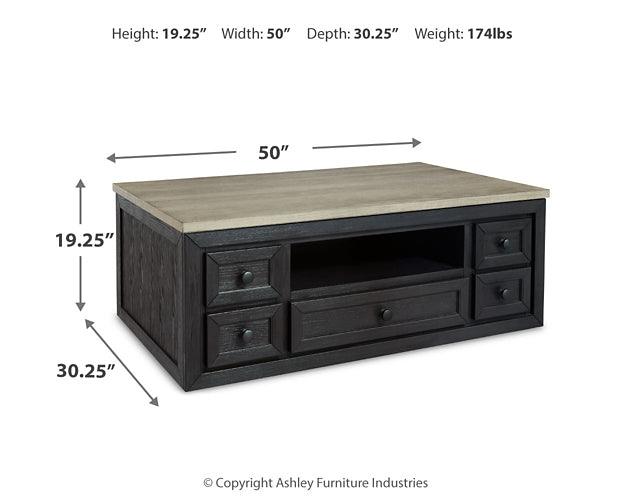 Foyland Lift-Top Coffee Table T979-9 Black/Gray Contemporary Cocktail Table Lift By Ashley - sofafair.com