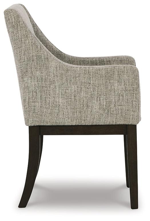 Burkhaus Dining Arm Chair D984-01A Brown/Beige Contemporary Formal Seating By Ashley - sofafair.com