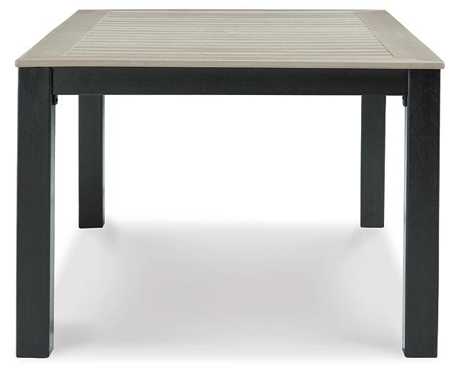 P384-625 Black/Gray Contemporary Mount Valley Outdoor Dining Table By Ashley - sofafair.com