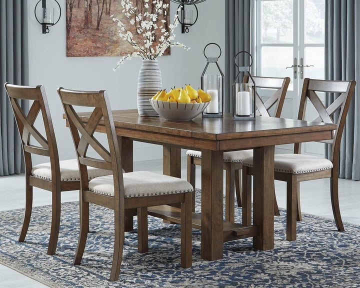 Moriville Dining Table and 4 Chairs D631D5 Brown/Beige Casual Dining Package By Ashley - sofafair.com