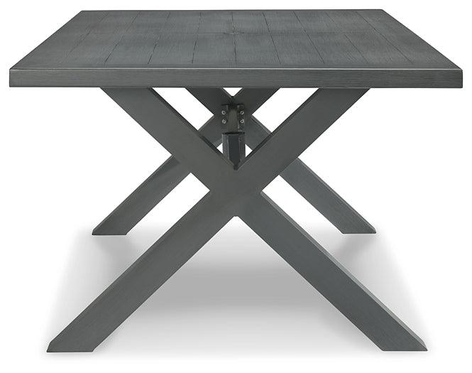 P518-625 Black/Gray Casual Elite Park Outdoor Dining Table By Ashley - sofafair.com