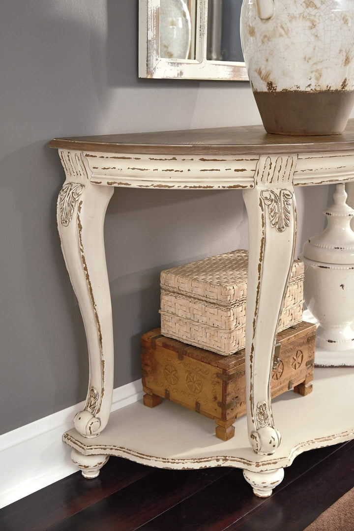 T743-4 White Casual Realyn Sofa Table By Ashley - sofafair.com