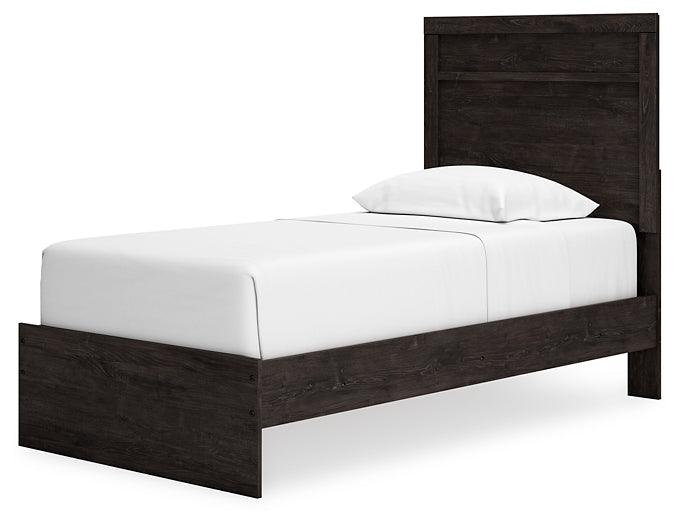 Belachime Twin Panel Bed B2589B11 Black/Gray Casual Youth Beds By Ashley - sofafair.com