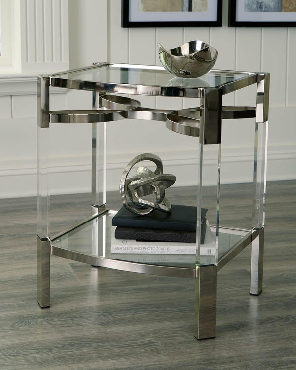 Chaseton Accent Table A4000334 Transparent Contemporary Stationary Upholstery Accents By Ashley - sofafair.com