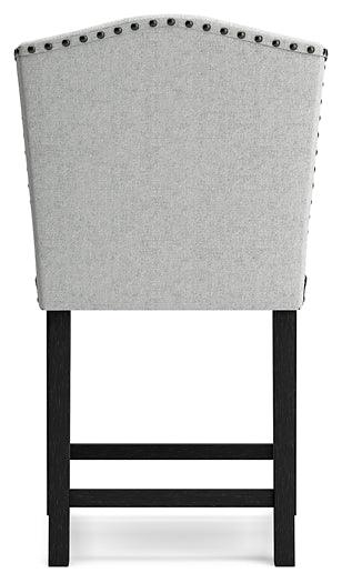 Jeanette Counter Height Bar Stool D702-124 Black/Gray Casual Barstool By Ashley - sofafair.com