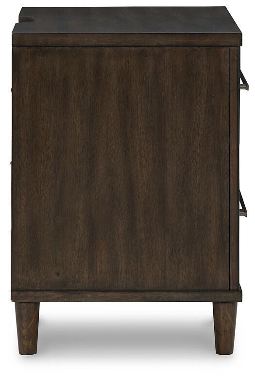 B374-92 Brown/Beige Contemporary Wittland Nightstand By AFI - sofafair.com