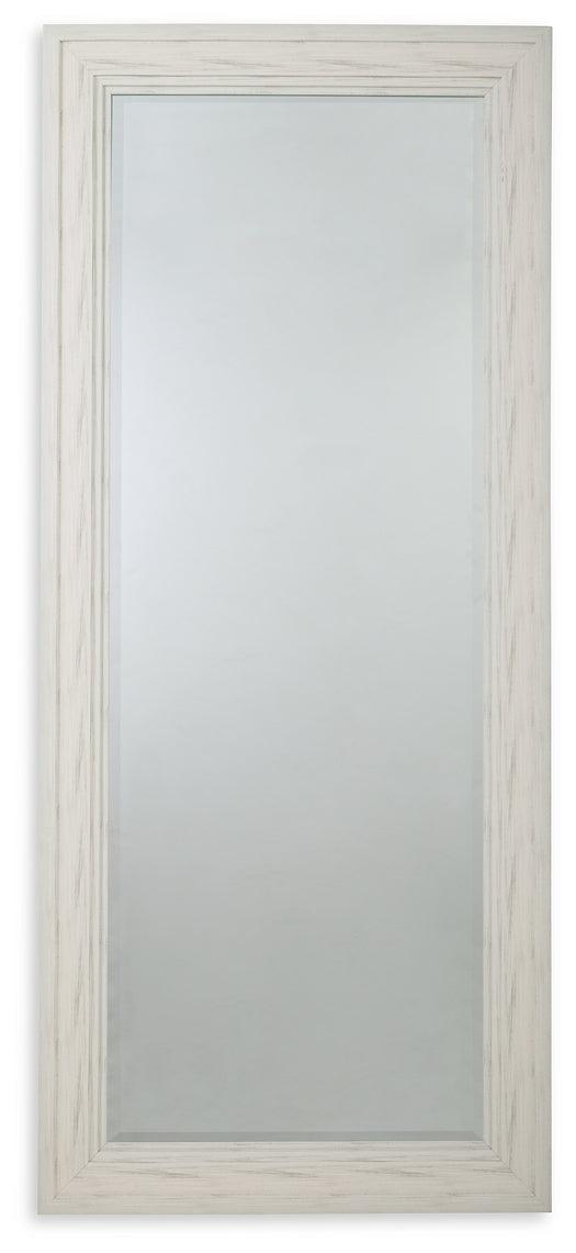 Jacee Floor Mirror A8010217 White Casual Decorative Oversize Accents By Ashley - sofafair.com