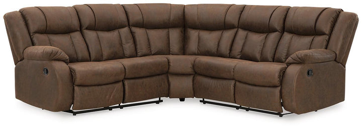 Trail Boys 2-Piece Reclining Sectional 82703S2 Black/Gray Contemporary Motion Sectionals By AFI - sofafair.com