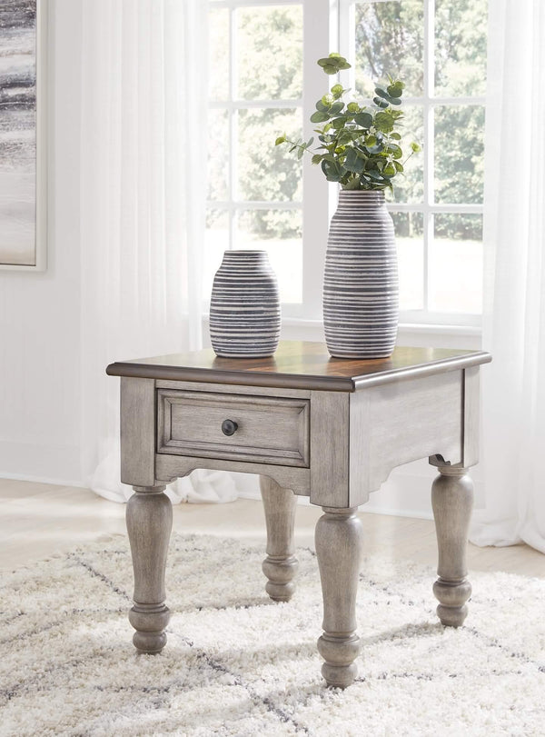 T741-3 Black/Gray Traditional Lodenbay End Table By Ashley - sofafair.com