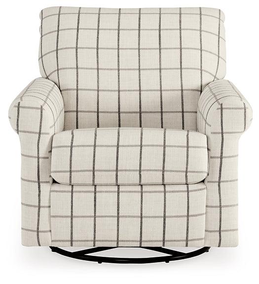Davinca Swivel Glider Accent Chair 3520442 White Traditional Motion Upholstery By Ashley - sofafair.com
